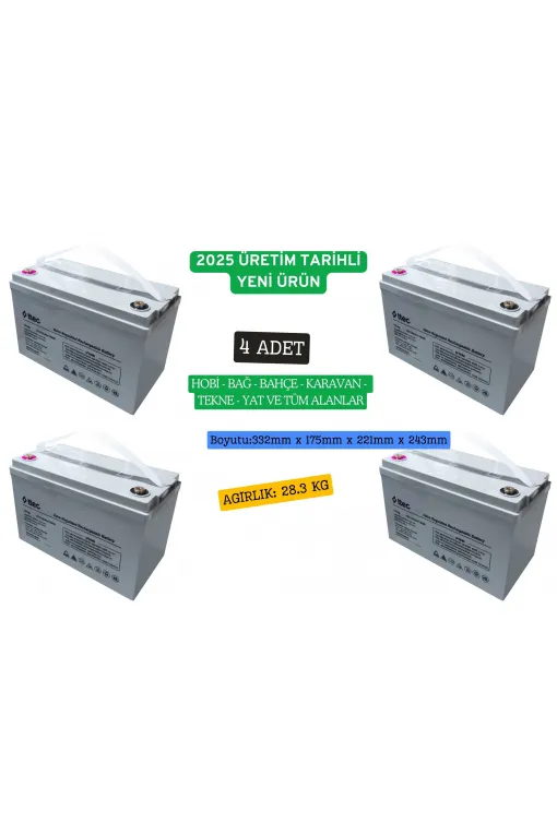 ttec 12V 100Ah Jel Akü 4 Adet ttec 12V 100Ah Jel Akü 4 Adet